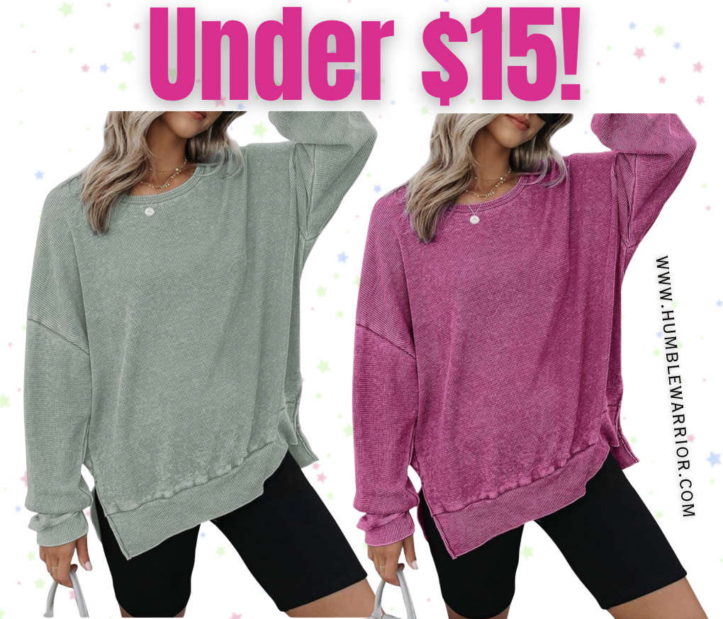 Dokotoo Oversized Waffle Knit Sweatshirt